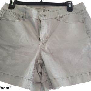 Silver shorts. WHBM